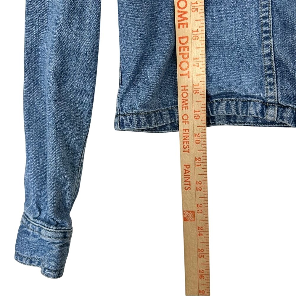 Liz Claiborne Lizwear Blue Denim Zip Up Jacket Womens Small 100% Cotton Vintage - Picture 4 of 8